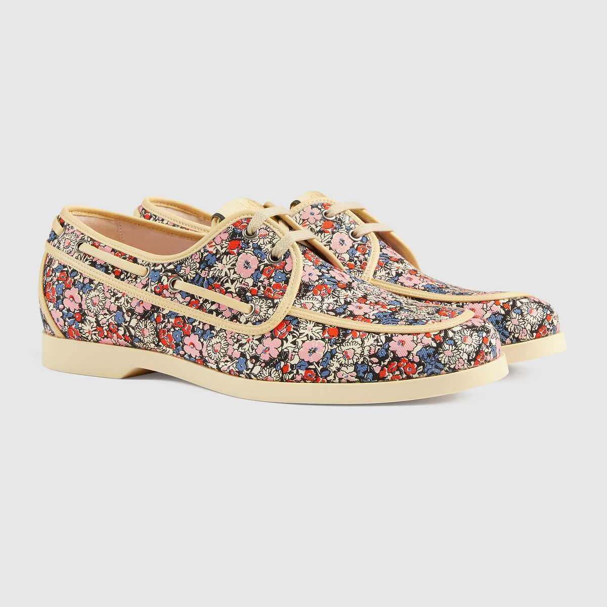 Men's Gucci Liberty floral boat shoe - 2