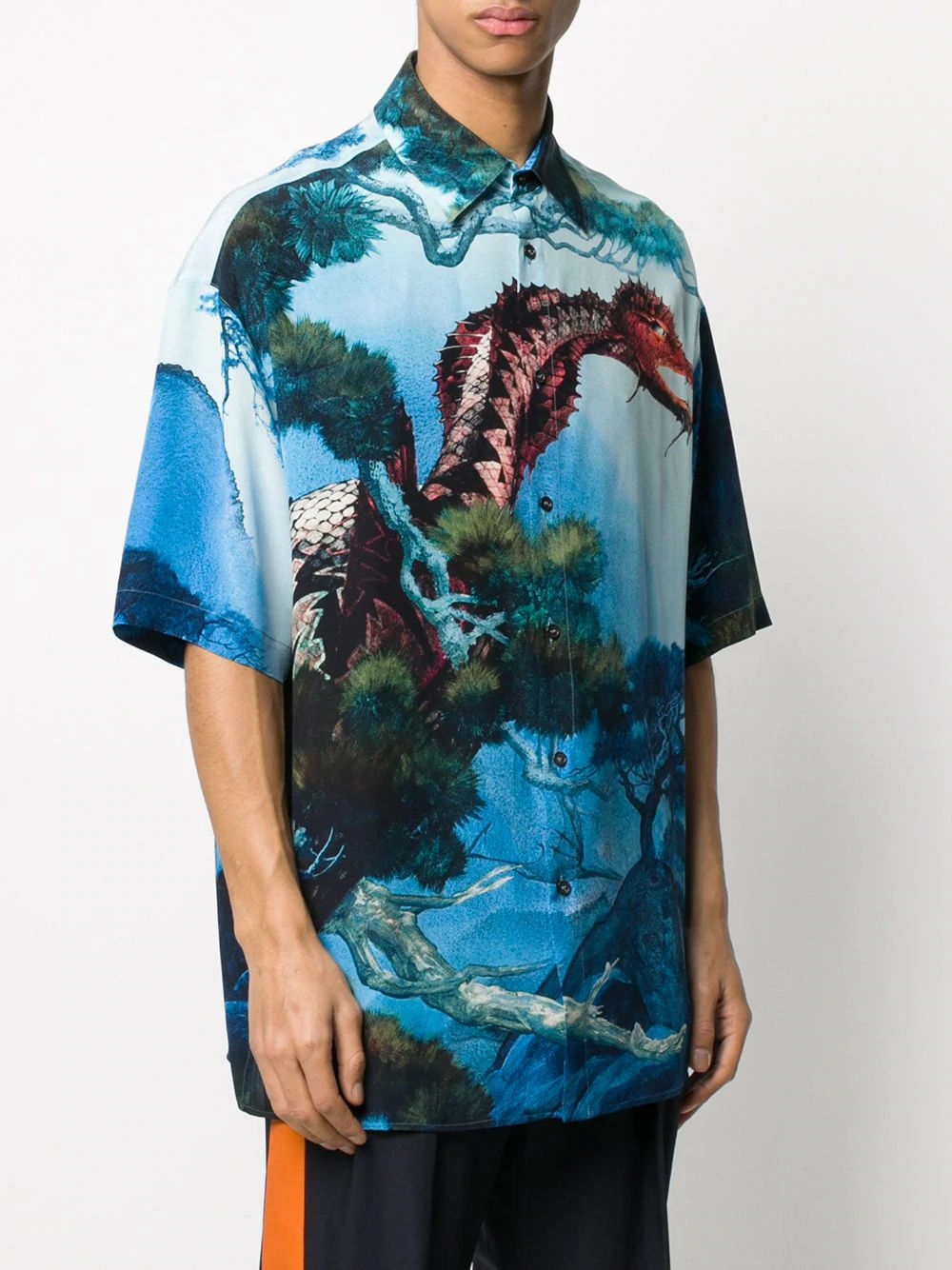 Dragons Garden silk shirt - 3