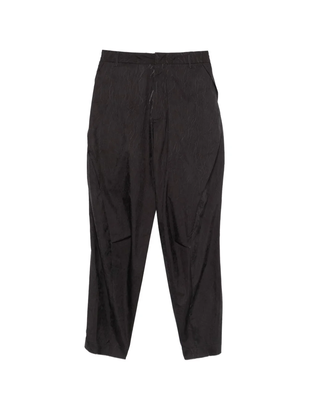 crinkled-finish trousers - 1