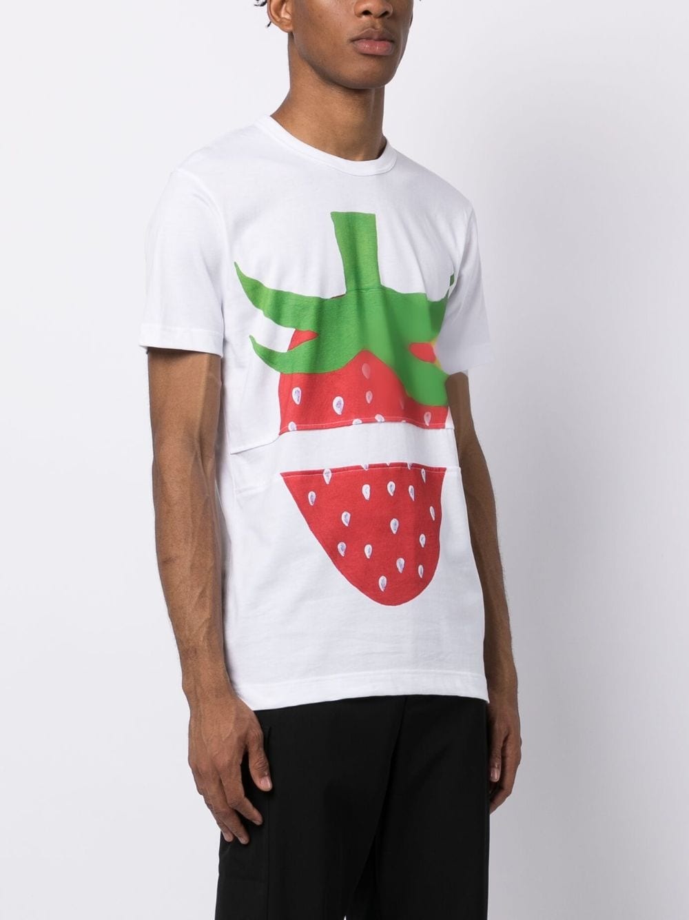 strawberry-print cotton T-shirt - 3
