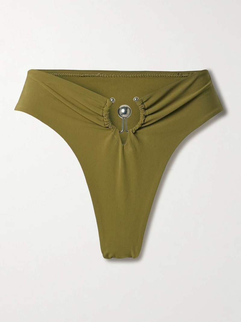 Orbit embellished bikini briefs Green 1