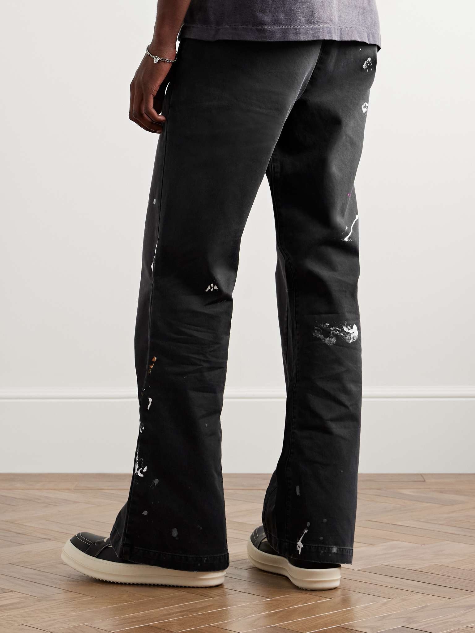 Slim-Fit Flared Paint-Splattered Jeans - 4