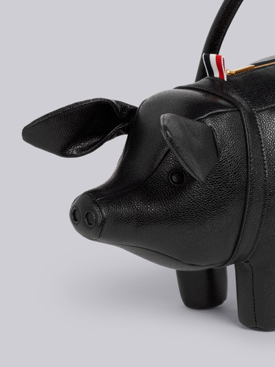 Thom Browne Black Pebbled Calfskin Pig Bag outlook