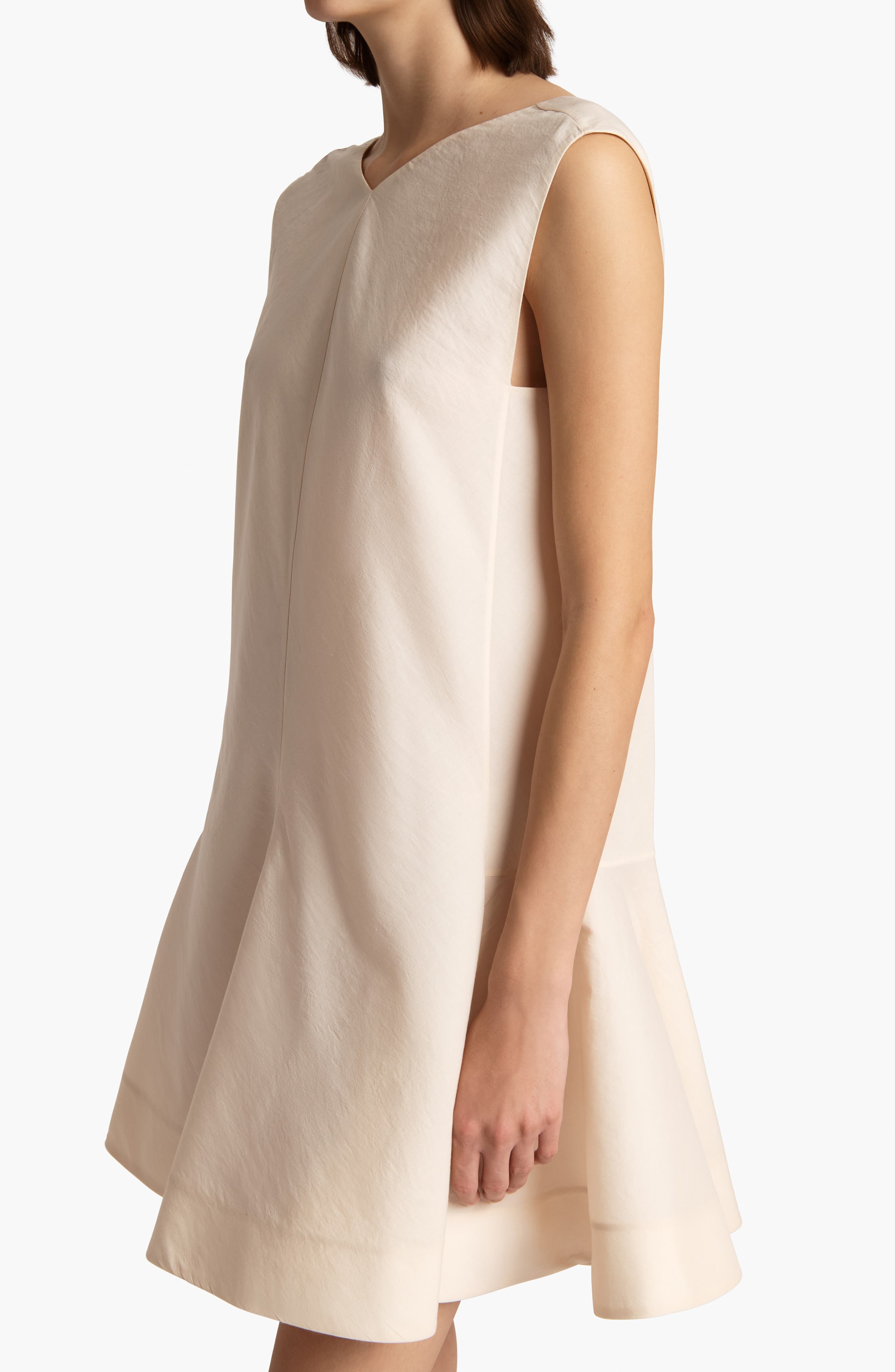 Khaite Mel Silk & Cotton Minidress in Natural at Nordstrom - 3
