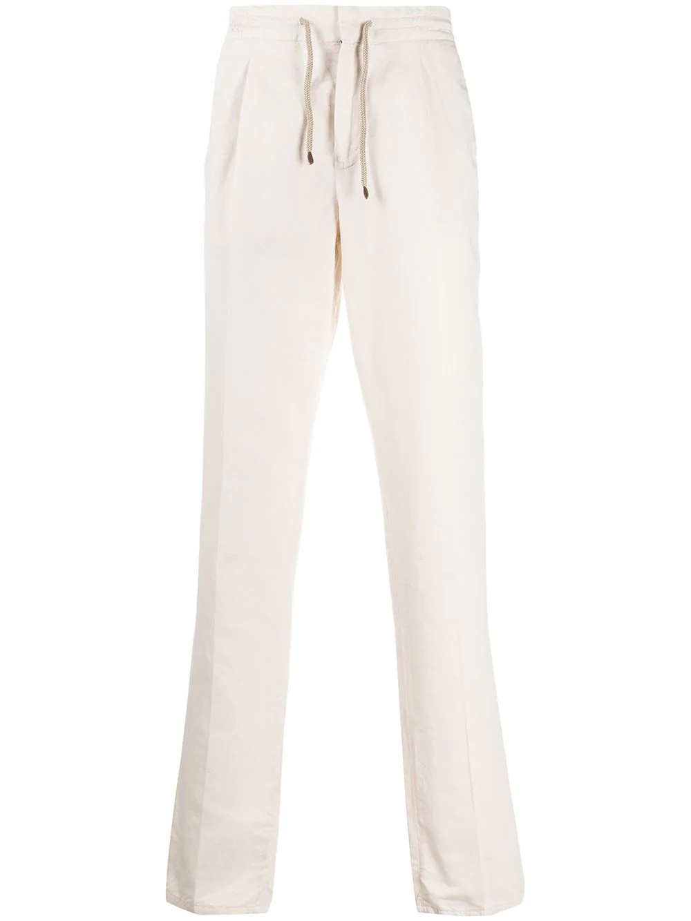 drawstring straight-fit trousers - 1