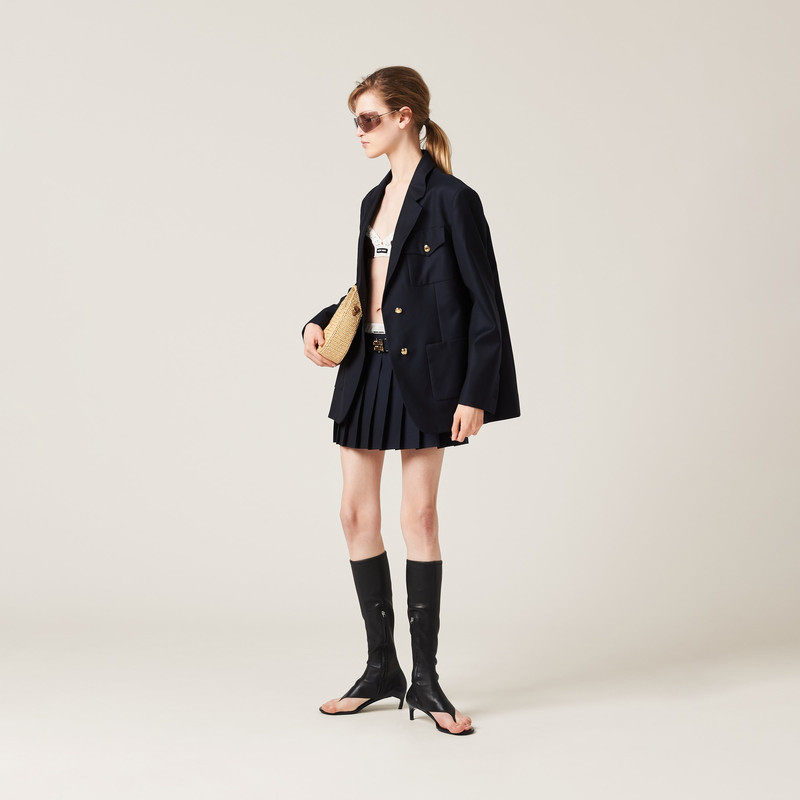 Miu Miu Single-breasted batavia jacket outlook