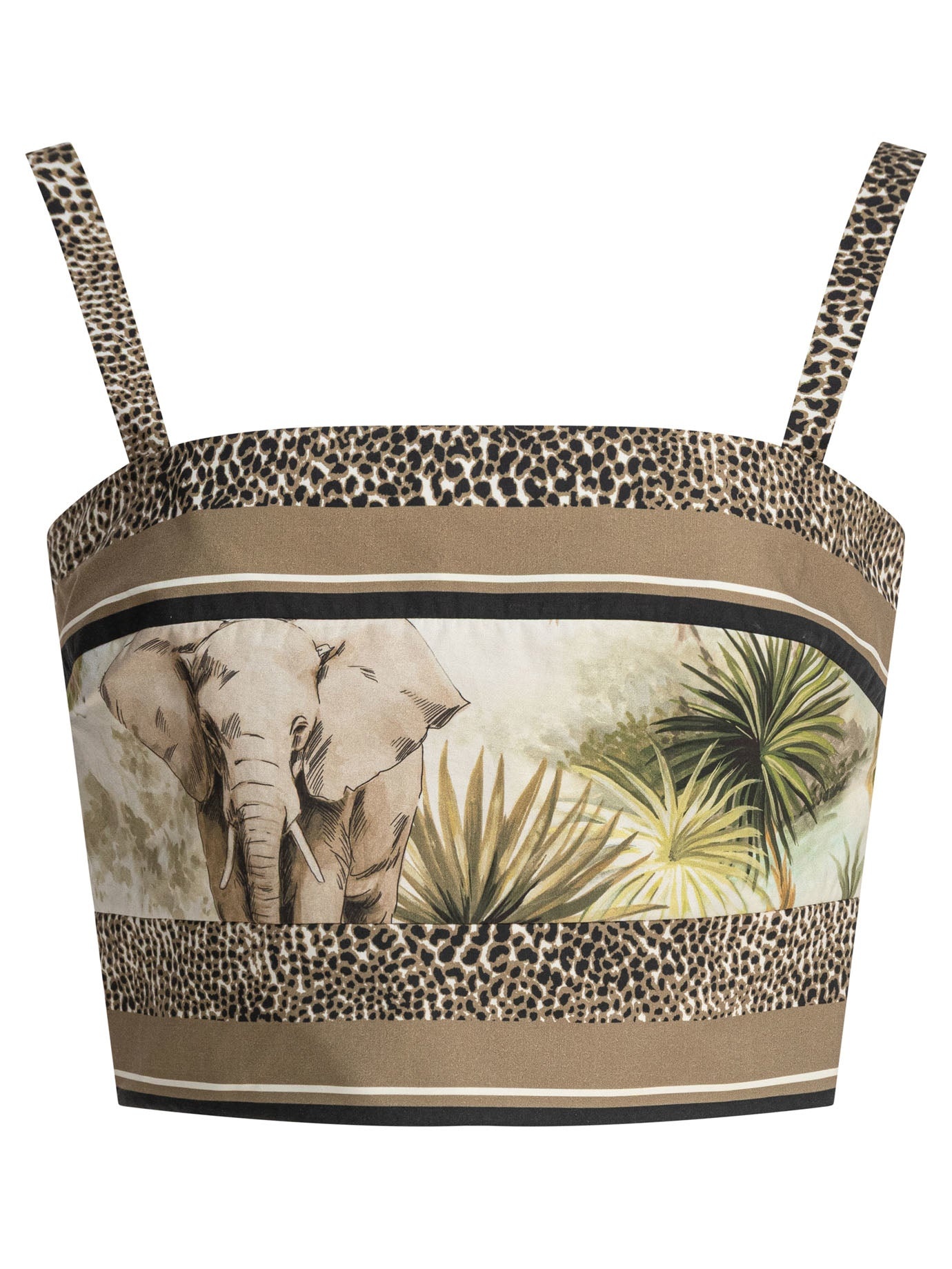 Elie Saab Printed Cotton Crop Top Foulard38 Printed Cotton - 1