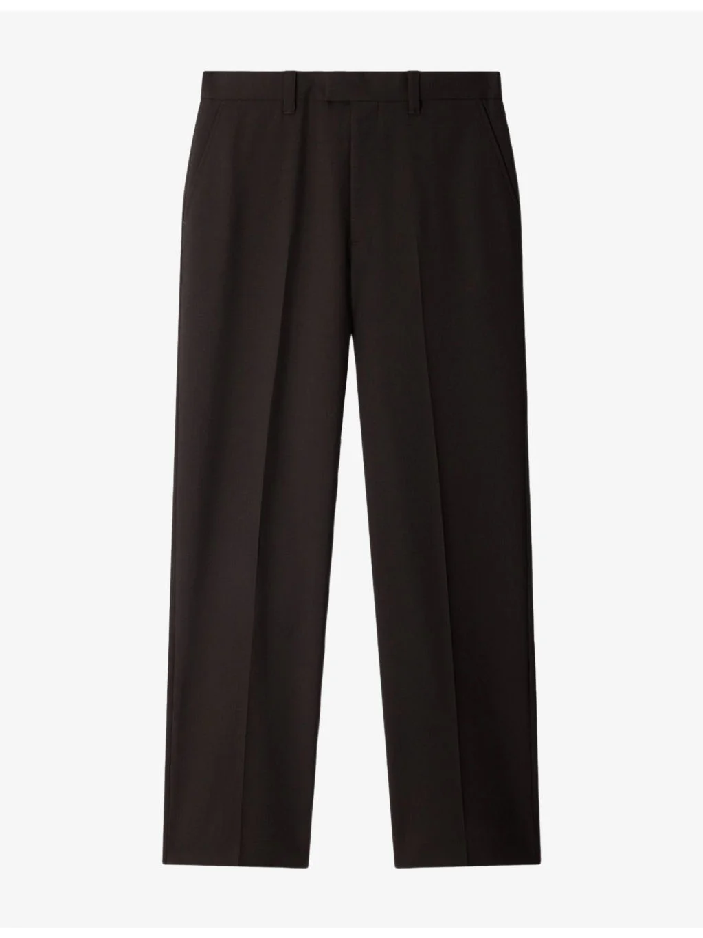 Straight-Leg Regular-Fit Wool Trousers - 1