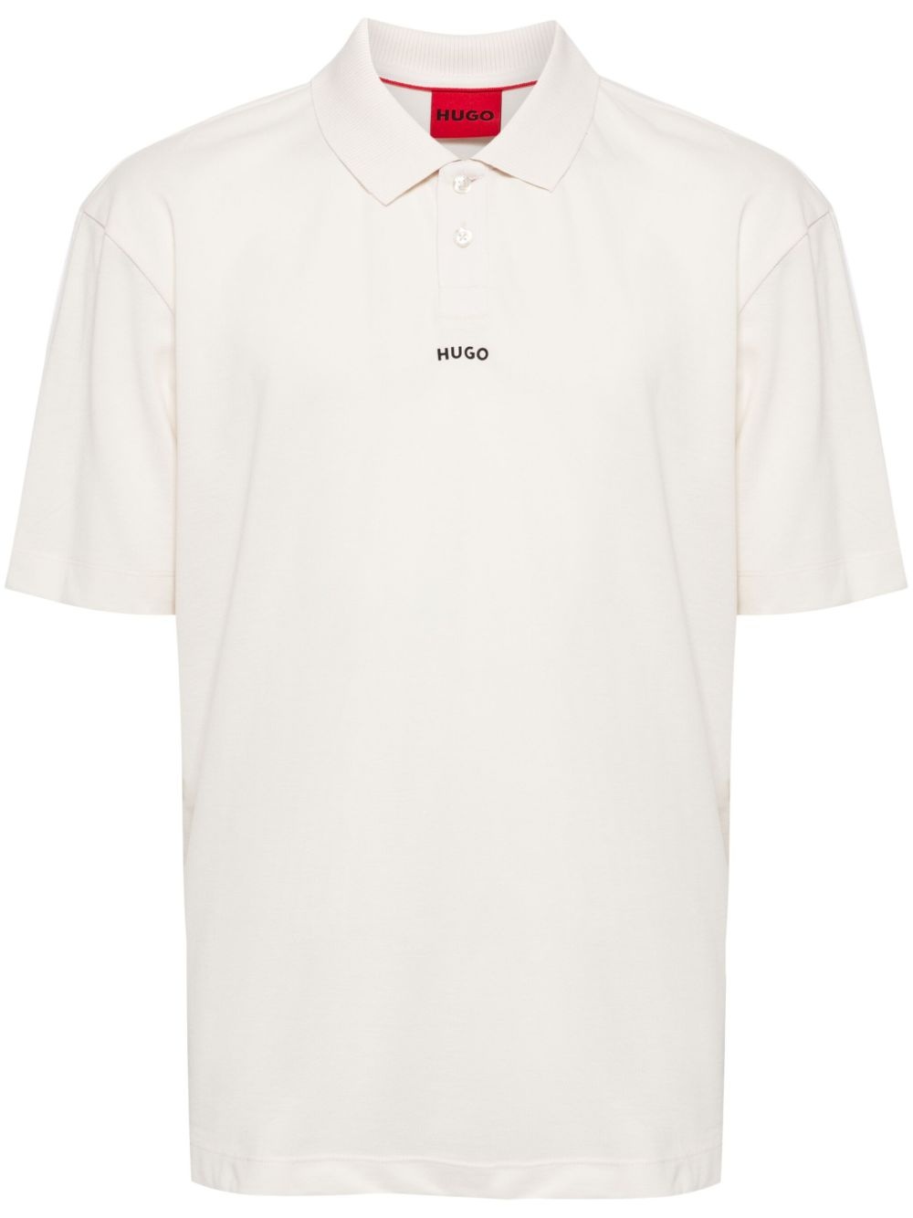 logo-print cotton polo shirt - 1