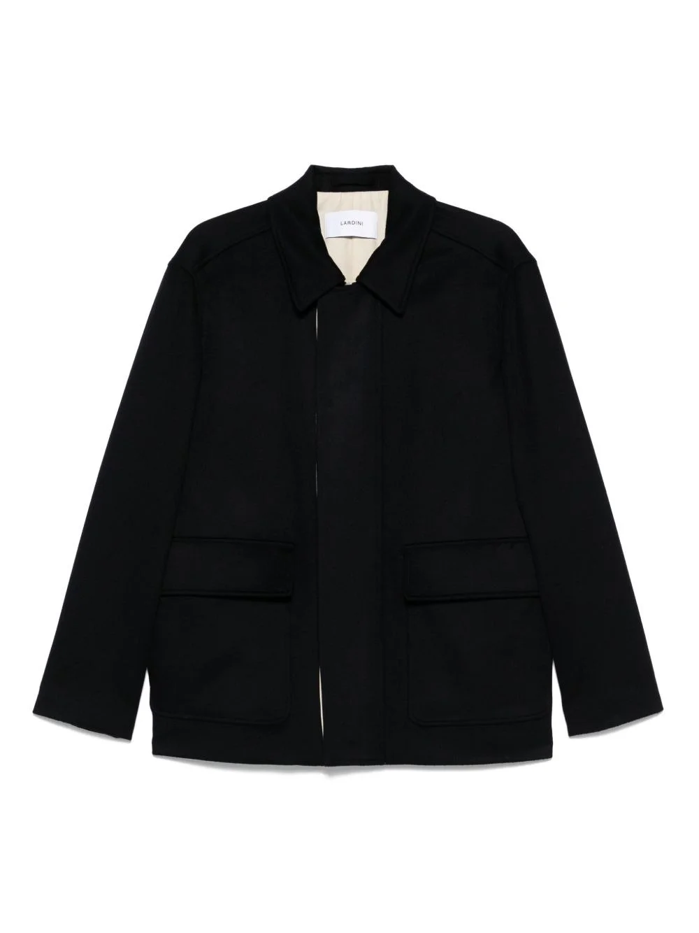 patch-pocket shirt jacket - 1