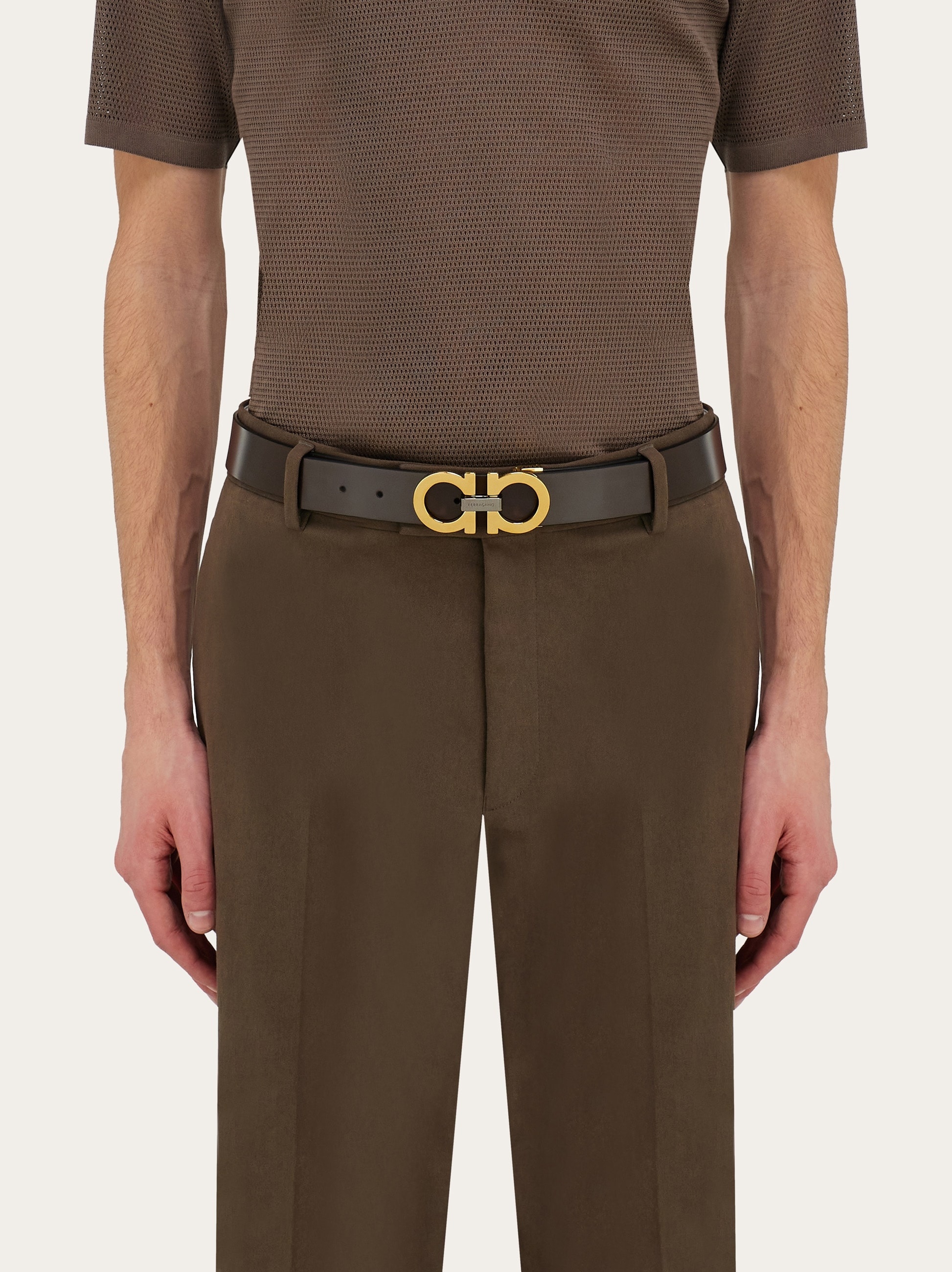 Reversible and adjustable Gancini belt - 4