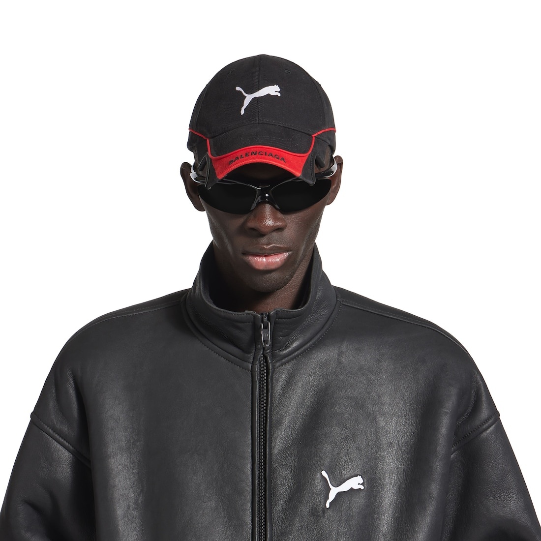 Balenciaga I Puma Cap in Black/red - 5