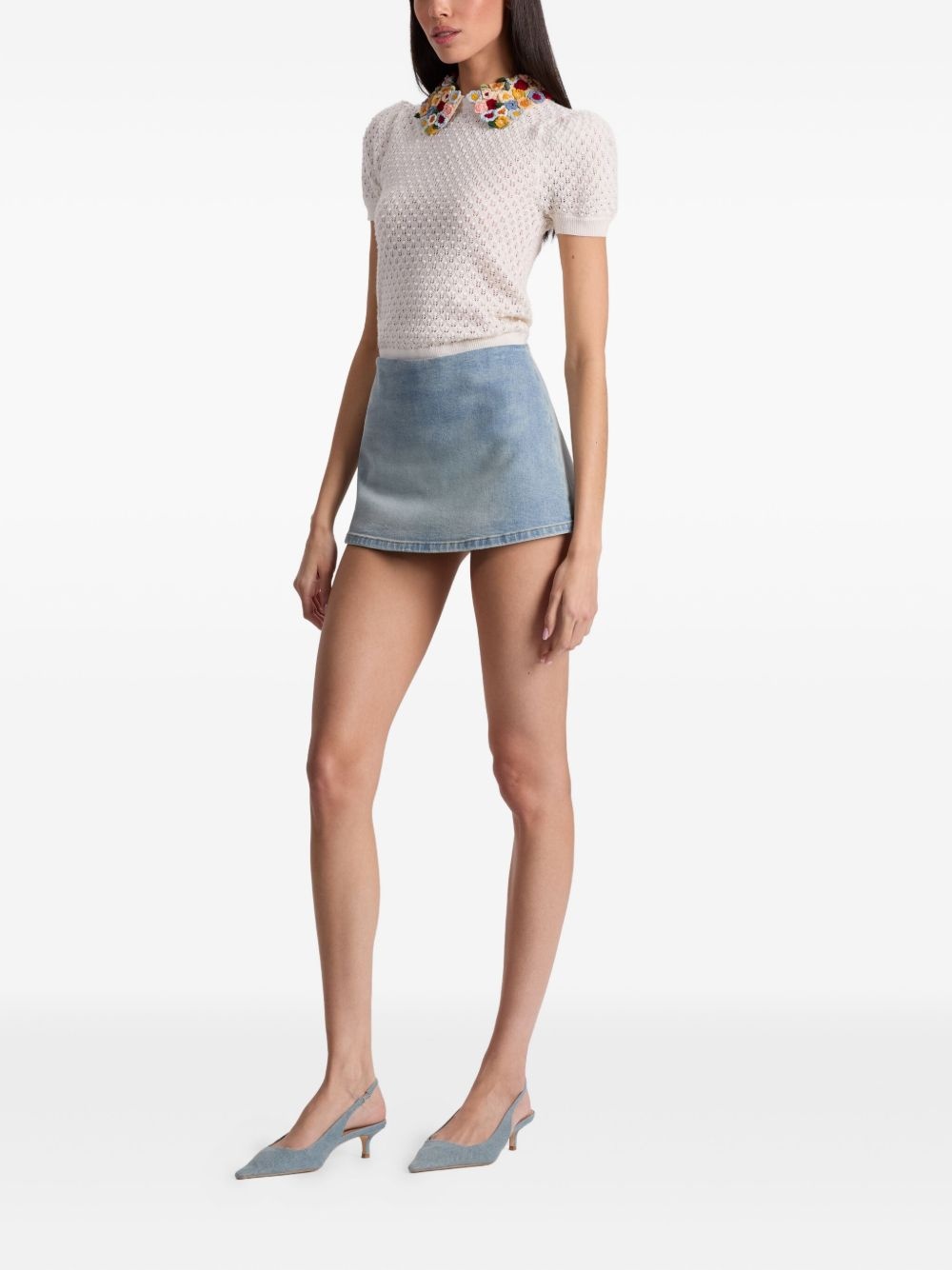 Maci denim mini skort - 2