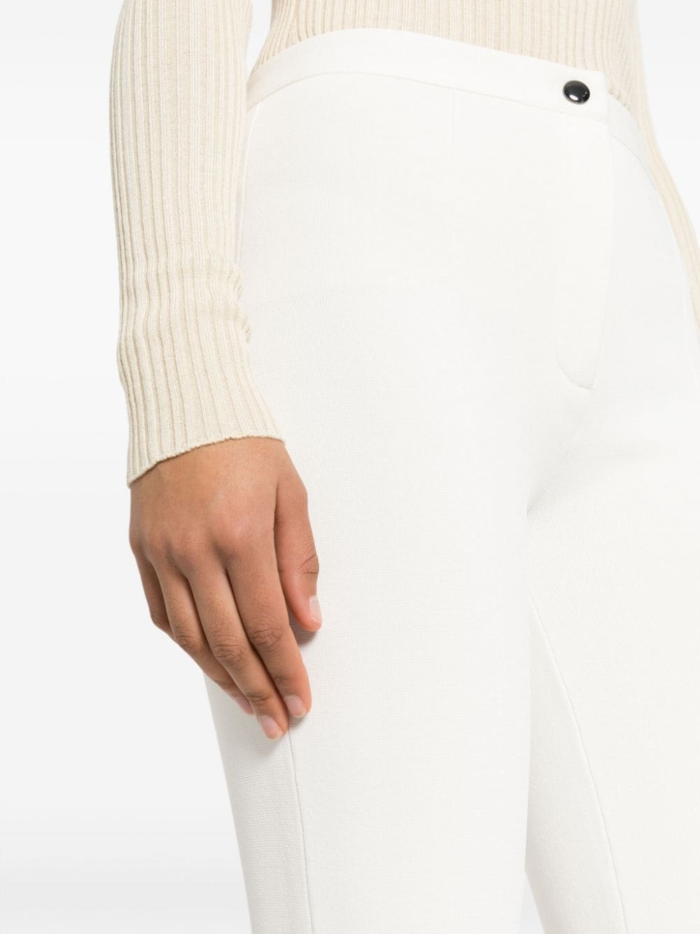 pleat-detail flared trousers - 5