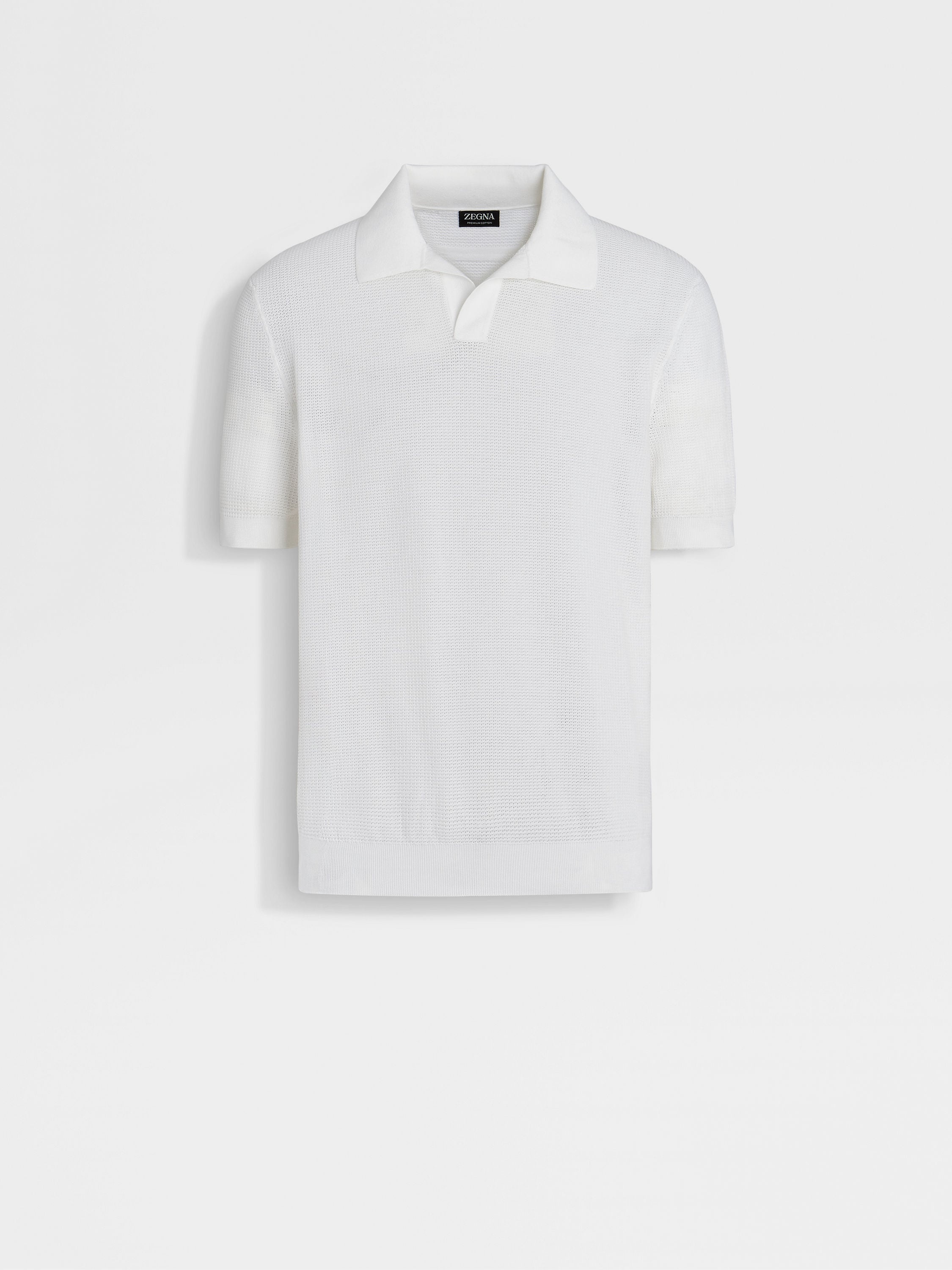 WHITE PREMIUM COTTON POLO SHIRT - 1