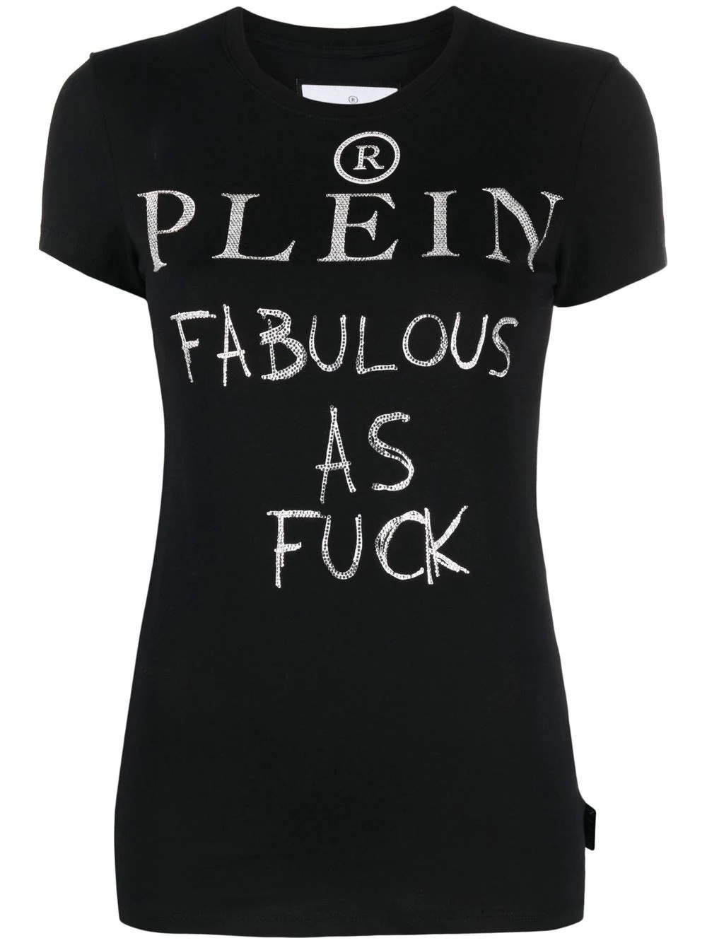 Sexy Pure rhinestone-embellished T-shirt - 1