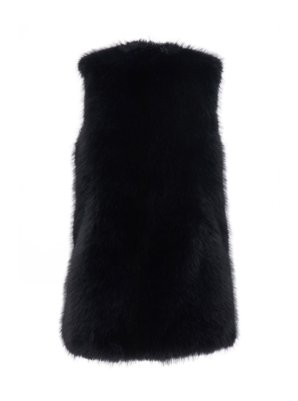 Herno Women Black Sleeveless Vest With Concealed Closure On The Front In Ecofur Woman - 2