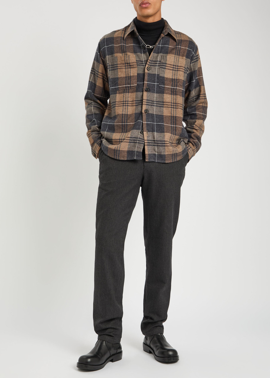 Oliver Spencer Fishtale Herringbone Cotton-blend Trousers - 4