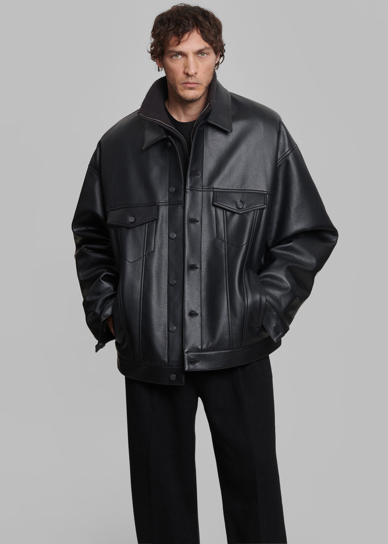 Conan Faux Leather Jacket - Black 15