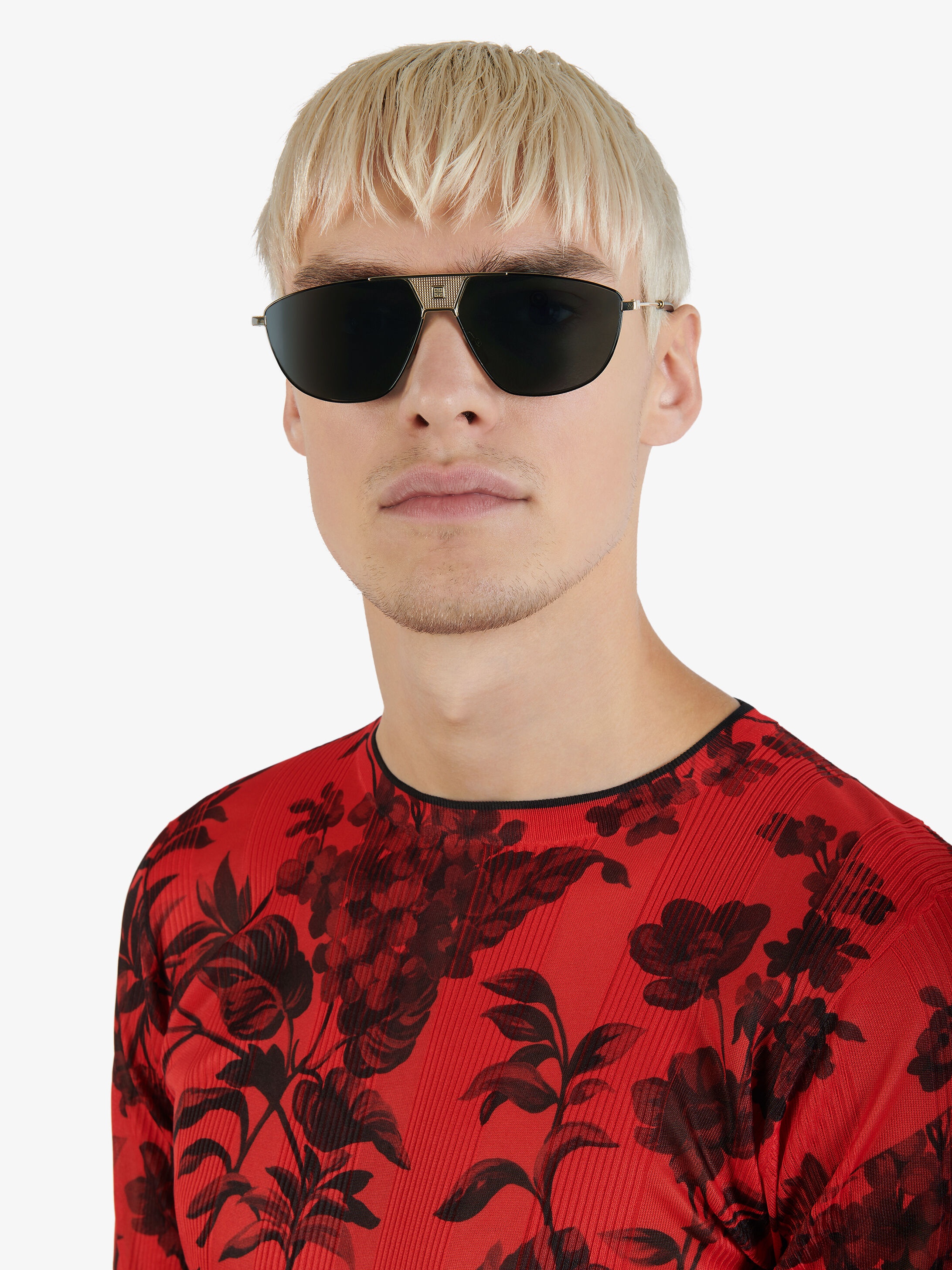 Unisex GV Mesh sunglasses in metal - 3