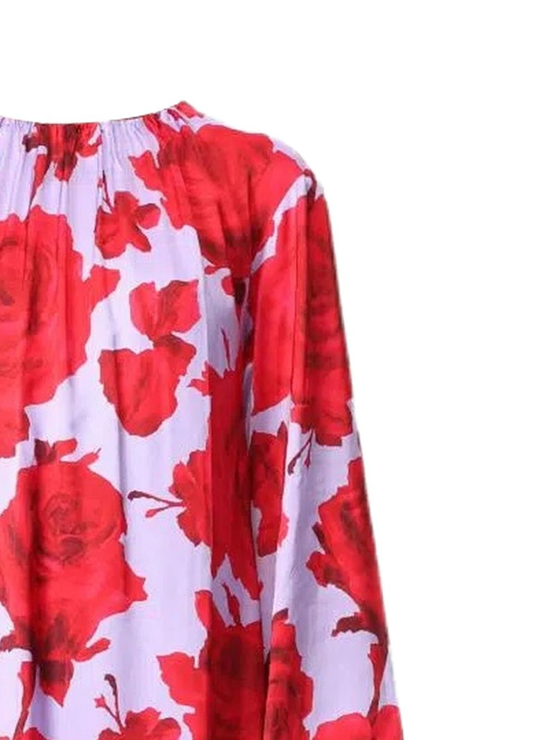 MSGM floral long-sleeve dress outlook