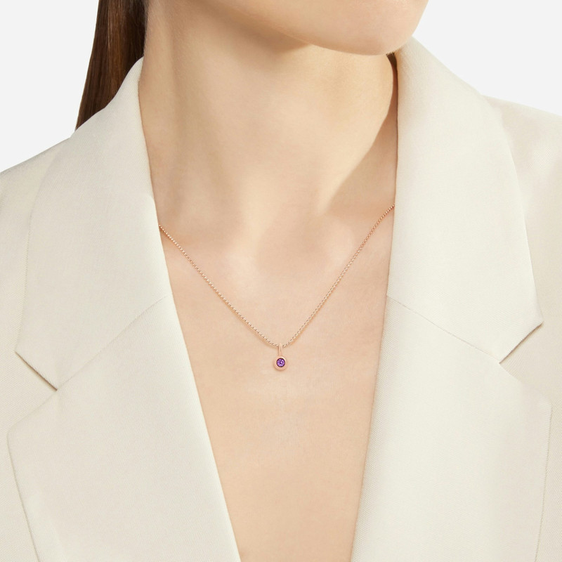 DoDo ROSE GOLD & AMETHYST BOLLICINE CHARM outlook