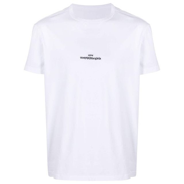 White T-shirt with embroidery - 1