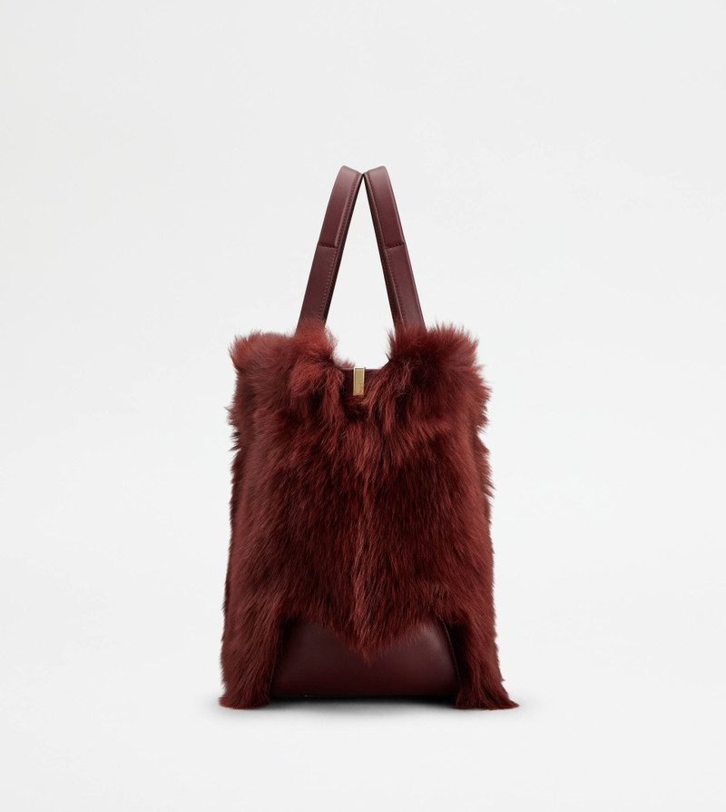 Tod's TOD'S DI BAG FOLIO IN FUR MEDIUM-SMALL - BURGUNDY outlook