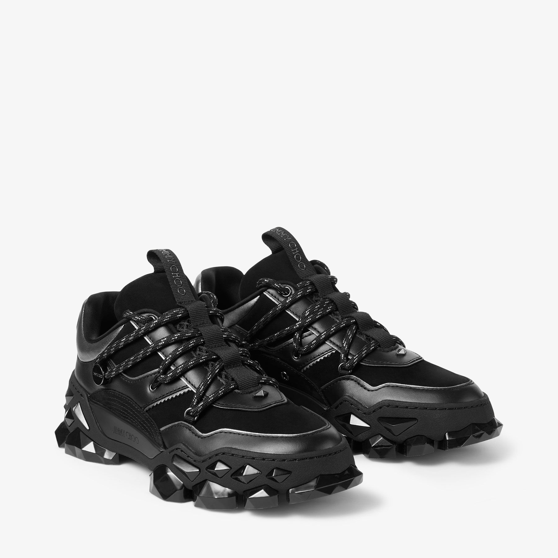 Diamond X II/F
Black Leather Trainers - 3