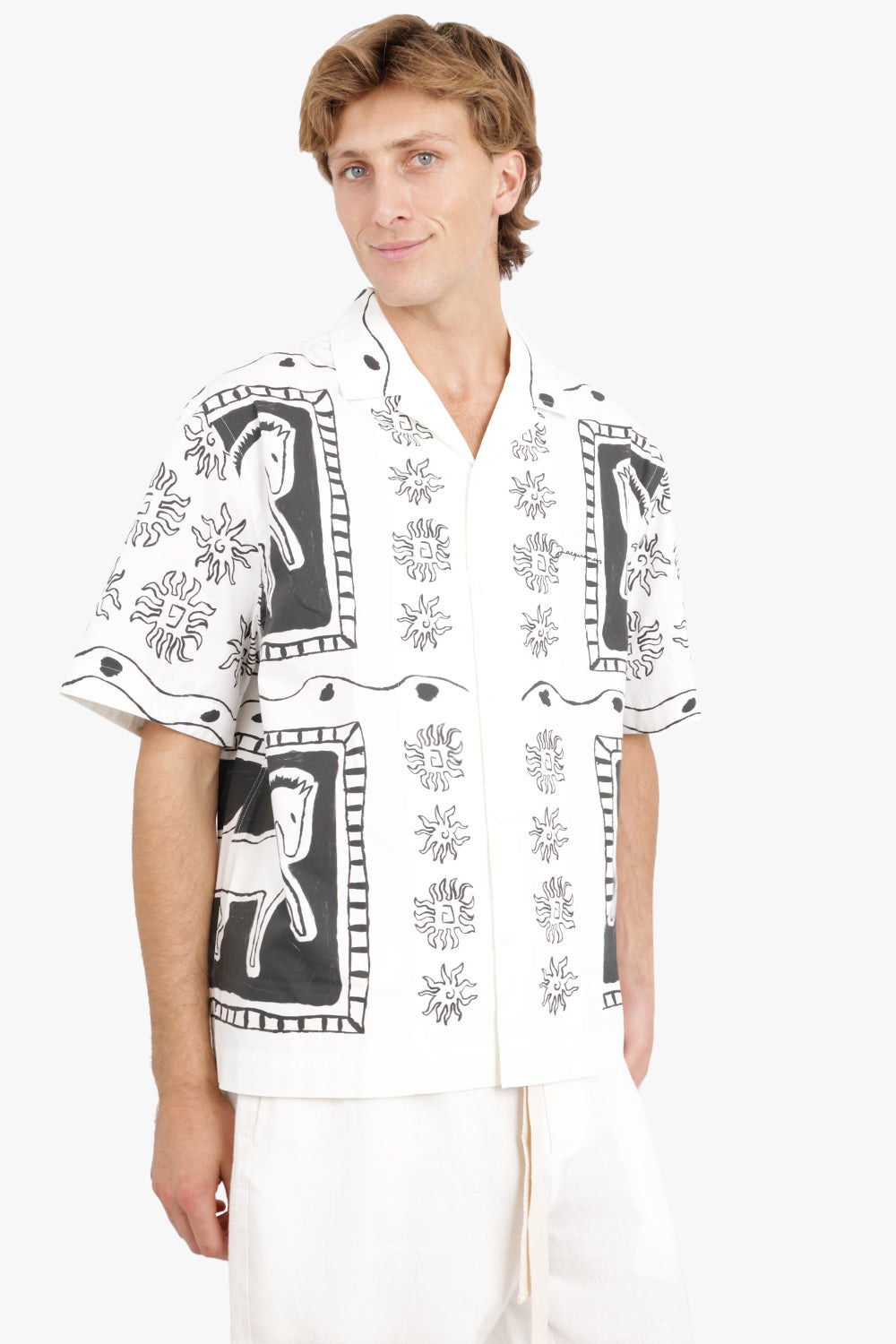 LA CHEMISE JEAN | FRISE HORSE BLACK/WHITE - 3