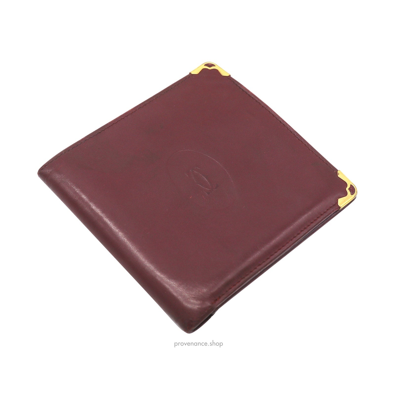 Cartier Bifold Wallet - Burgundy Calfskin Leather - 3
