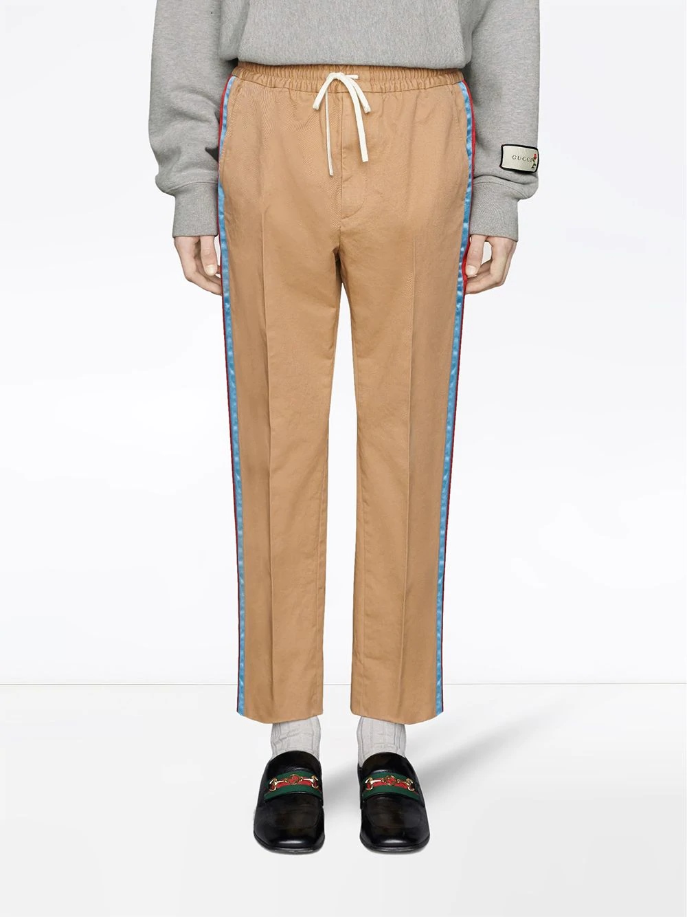 Cotton drill pant with acetate stripe - 3