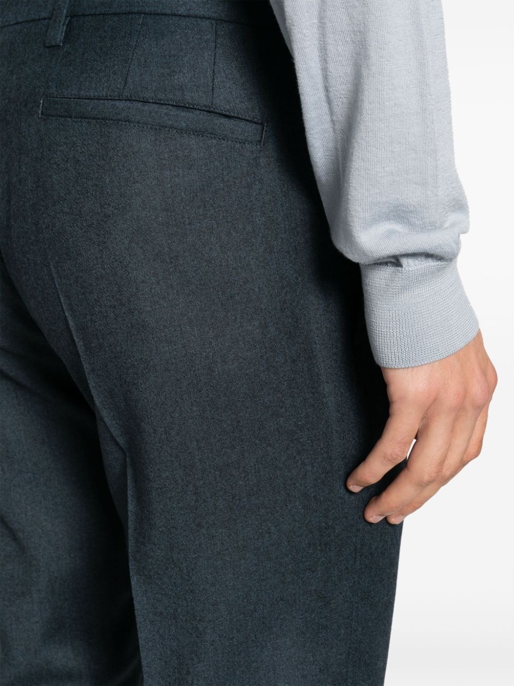 tapered-leg wool chinos - 5