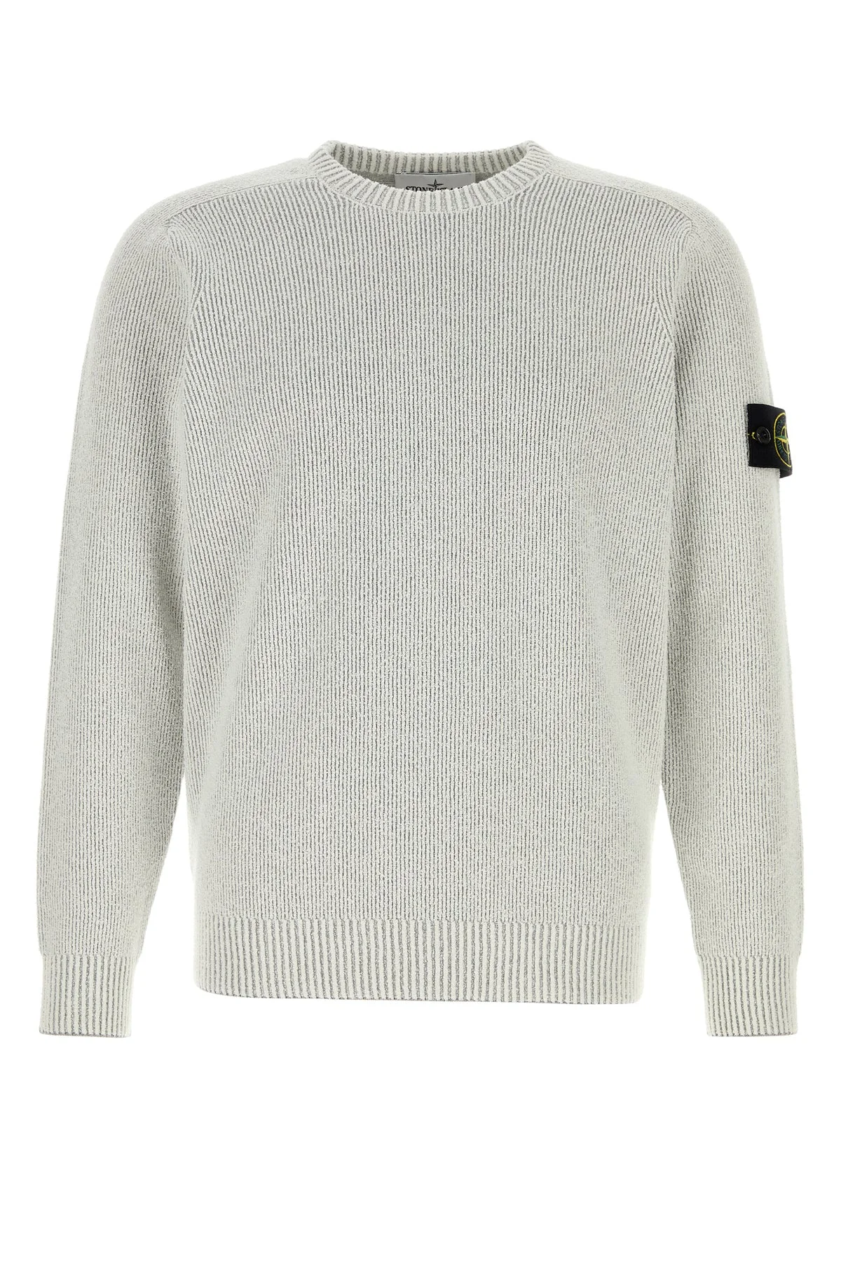 Light grey cotton blend sweater - 1
