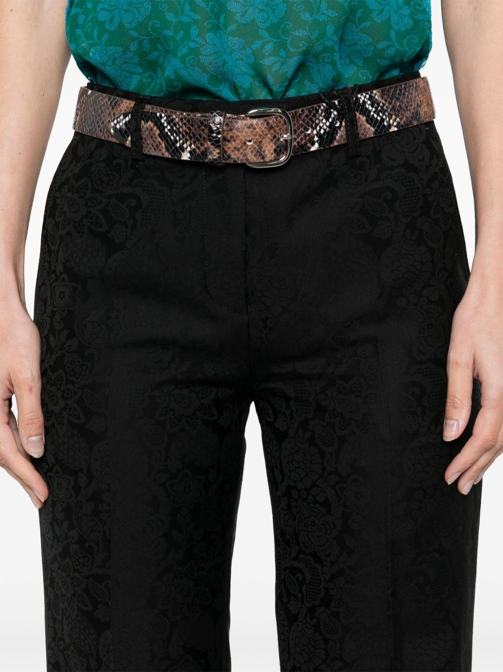 paisley-jacquard trousers - 5