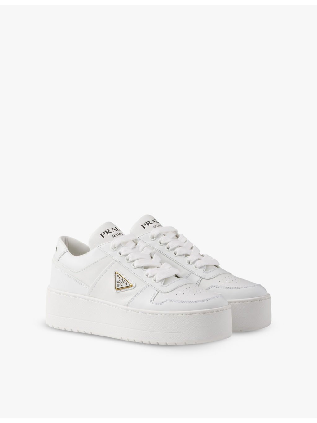 Downtown Bold platform leather low-top trainers - 3