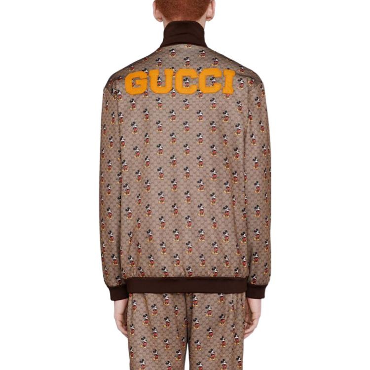 Gucci x Disney Full-Printed Mickey Pattern Long Sleeve Jacket For Men Brown 604210-XJB64-2100 - 5