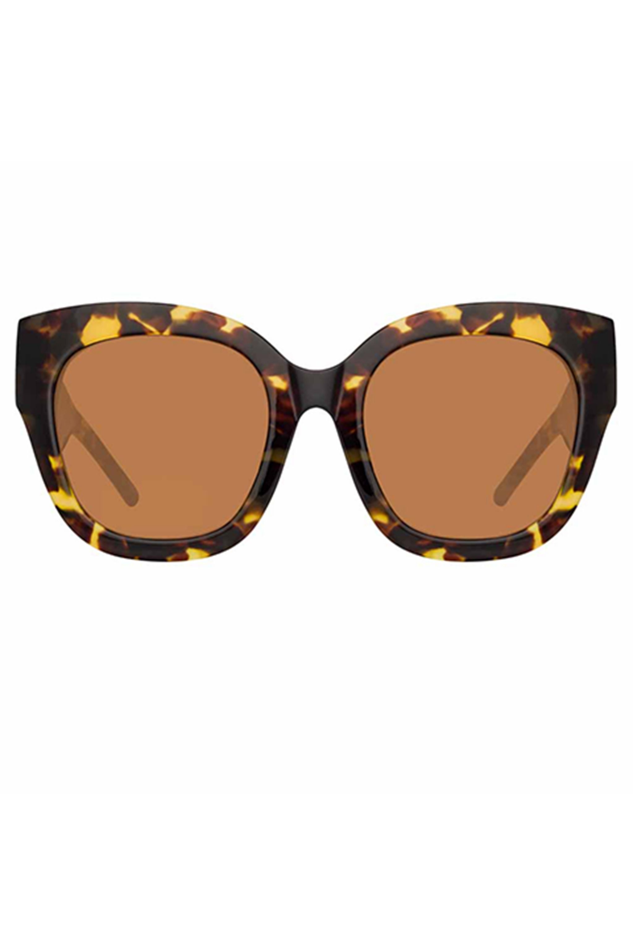 TORTOISESHELL LOGO SUNGLASSES - 1