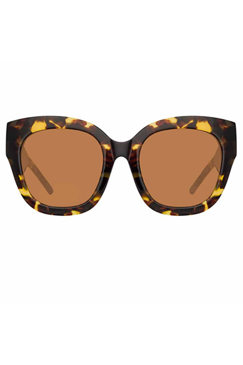 TORTOISESHELL LOGO SUNGLASSES 1