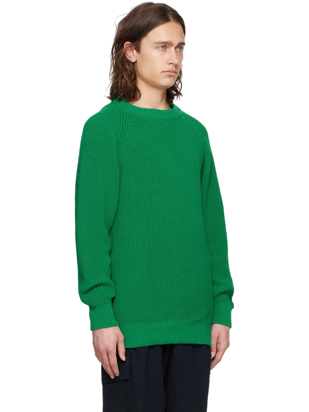 Green Easy Knit Sweater - 2