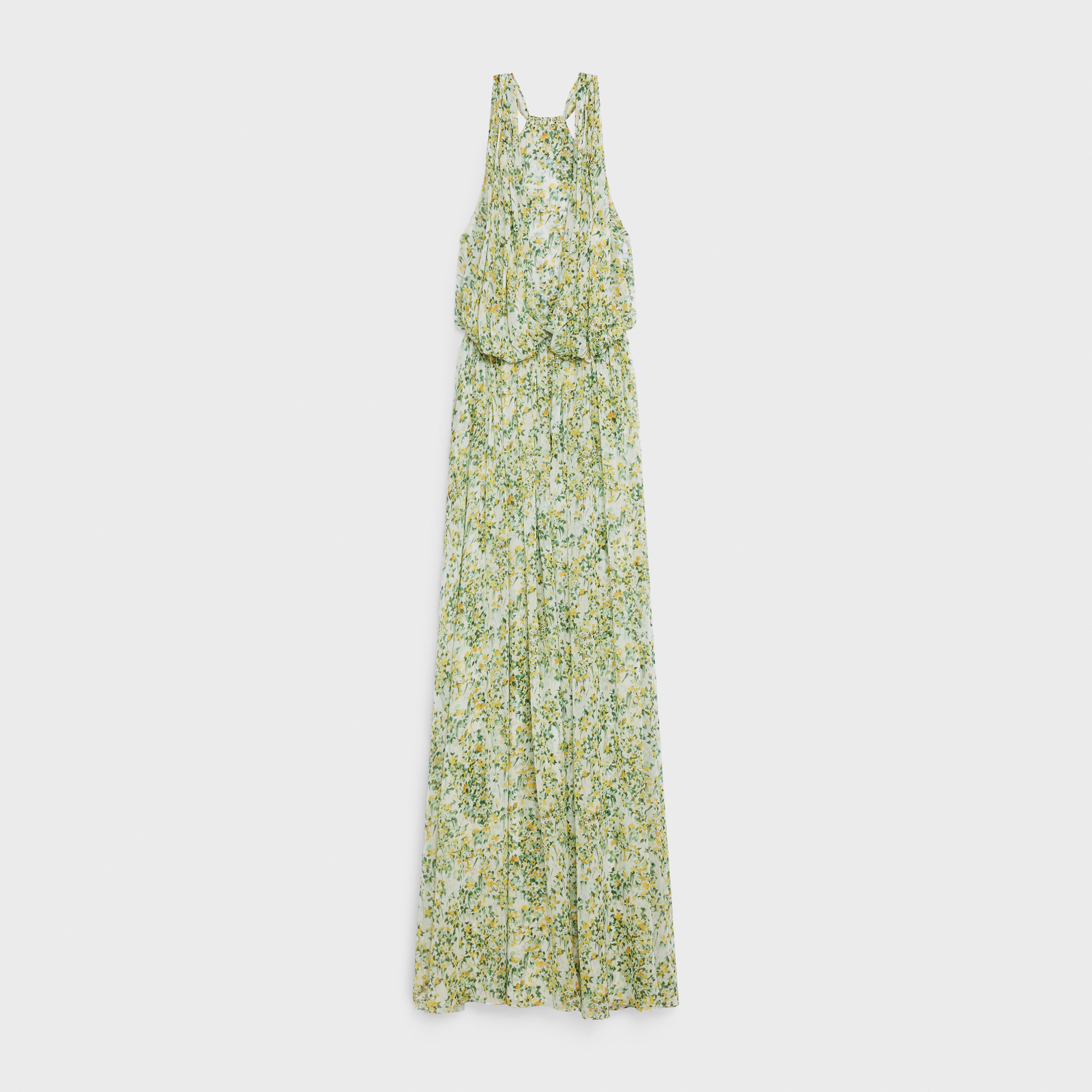 LONG DRAPED DRESS IN SILK GEORGETTE - 2