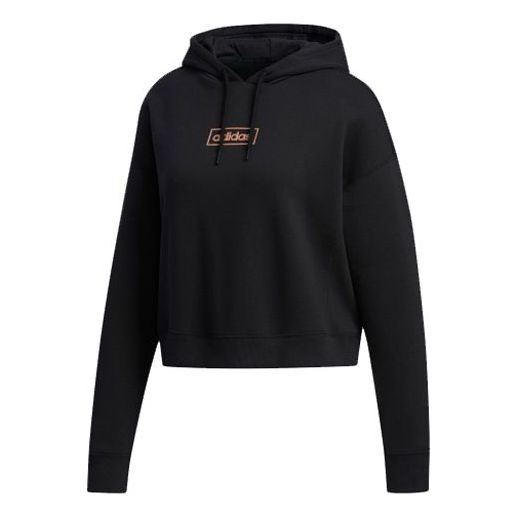 (WMNS) adidas neo C+ Fleece Hdy Sports Pullover Black FP7422 - 1