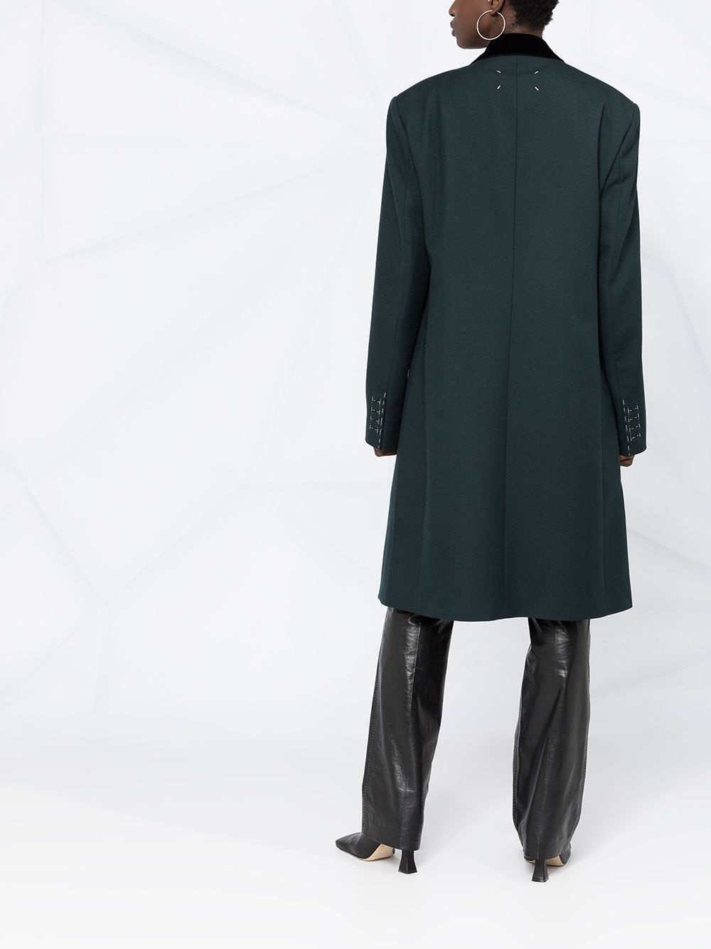 single-breasted wool coat - 6