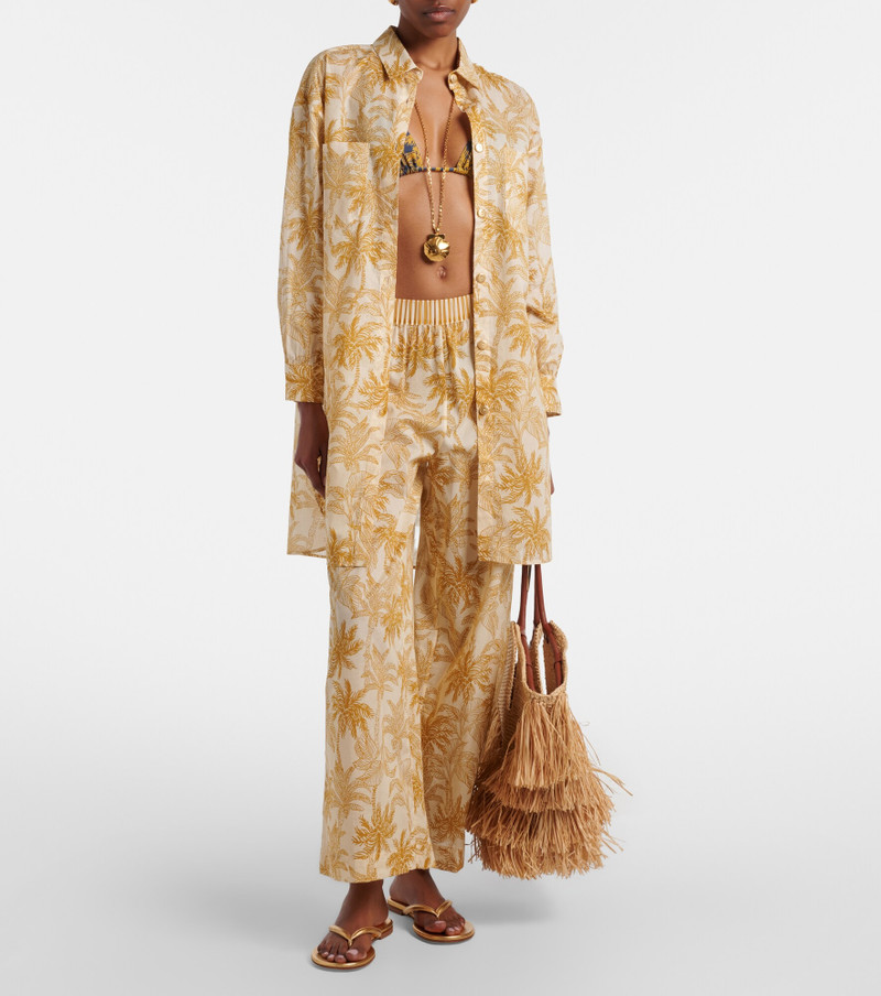 ERES Itinerant printed cotton wide-leg pants outlook
