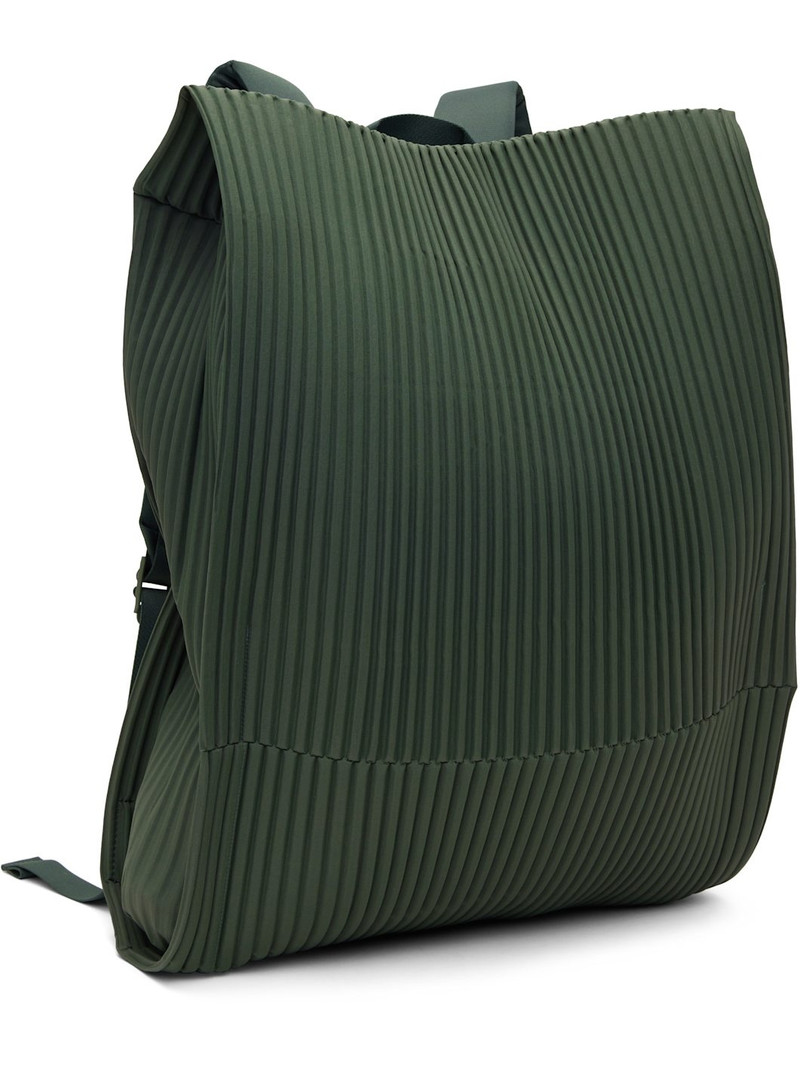 ISSEY MIYAKE Green Pleats Backpack outlook