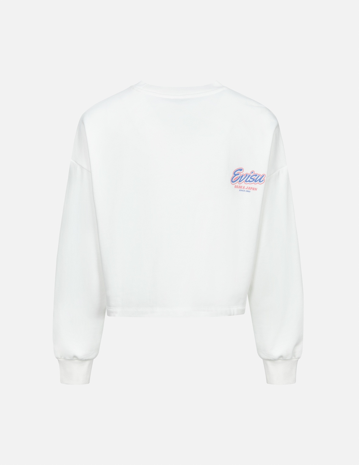 FORTUNE CAT APPLIQUÉ WITH DARUMA SEAGULL CROPPED SWEATSHIRT - 2