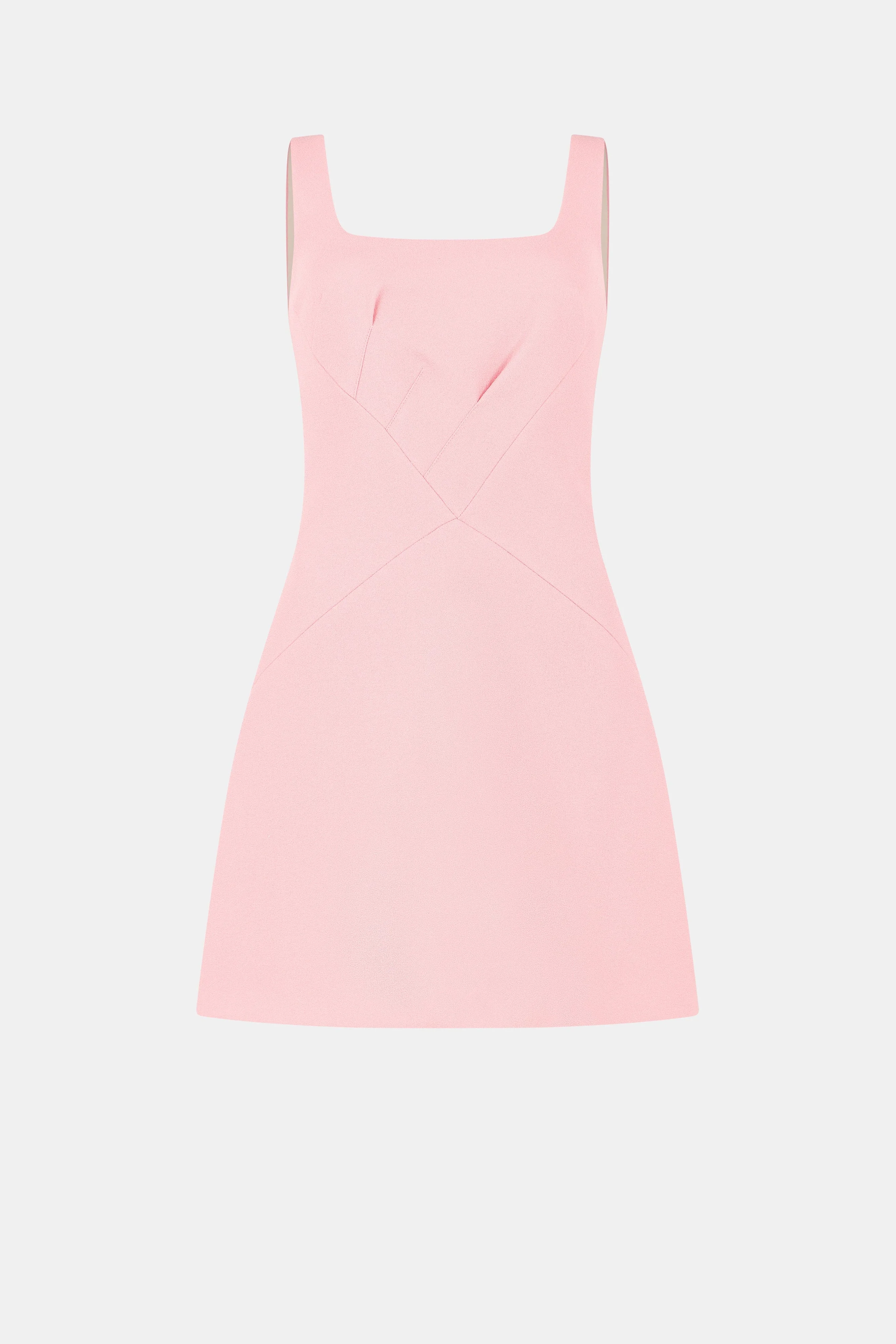 Larvall Dress In Pink Sorbet Single Wool Crepe - 1