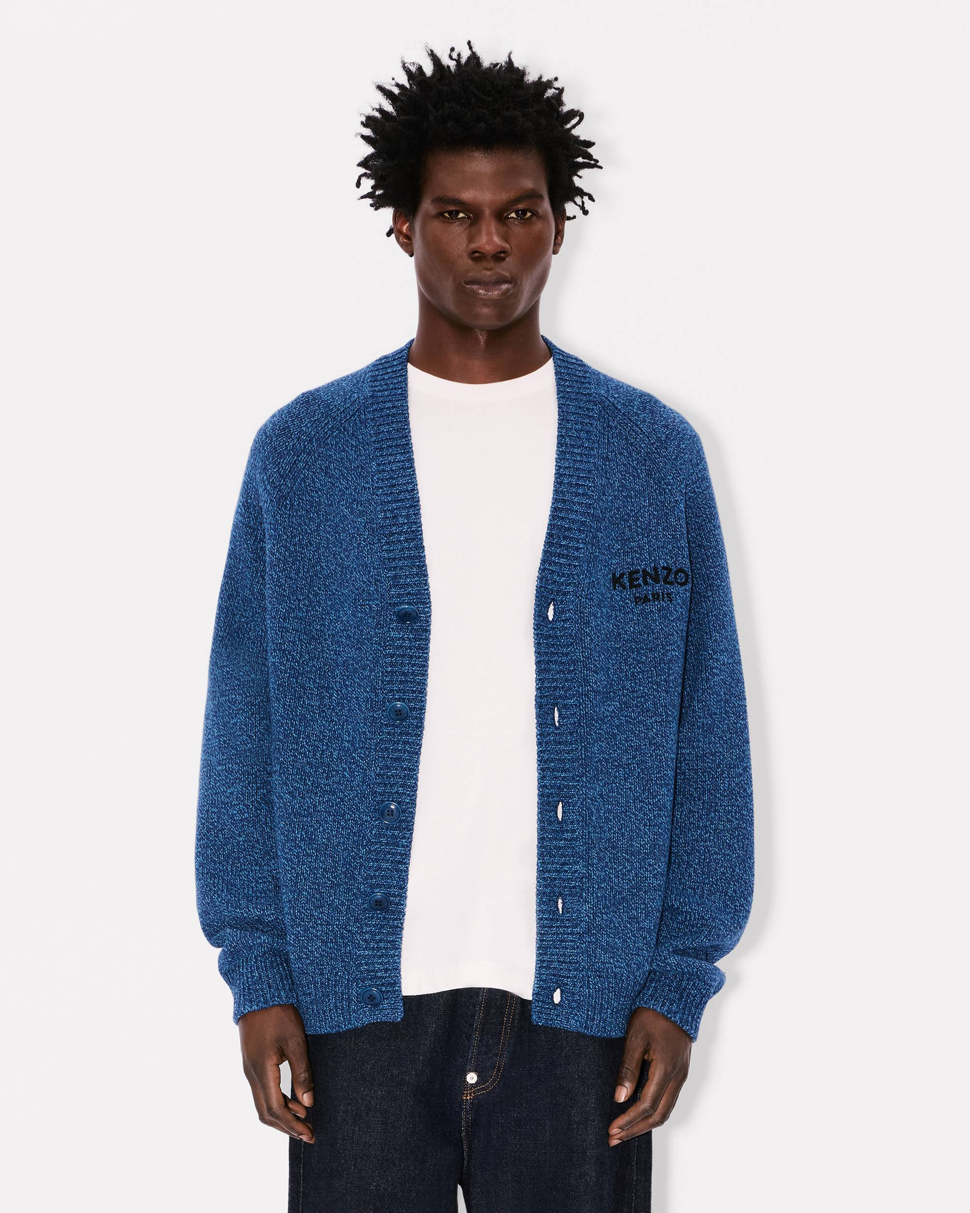 'Boke Flower' cardigan in cotton wool - 3