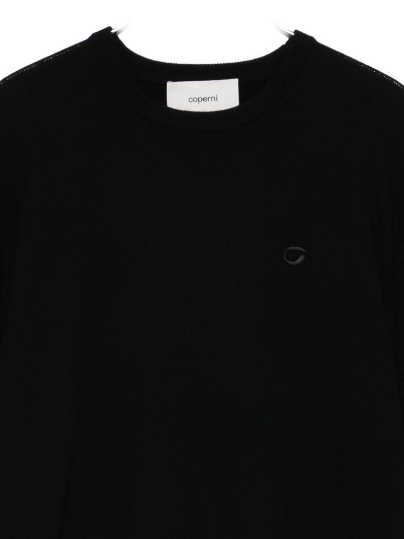 logo-embroidered wool sweater 3