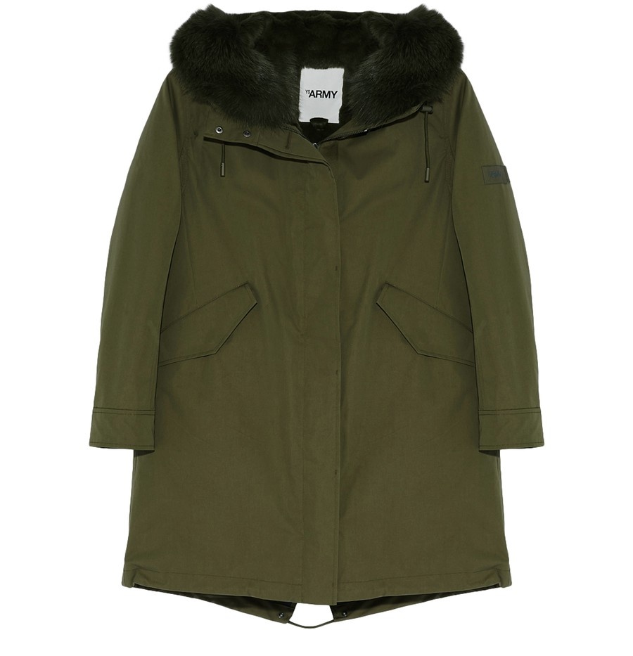 Waterproof cotton blend parka with fox and rabbit fur - 1